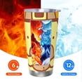 thumbnail image 5 of Lsque Sanrio Pattern 20oz Car Cup with Lid and Straw, Insulated Coffee Cup with Straw Topper, Spill Proof Travel Coffee Mug, Stainless Steel Tumble, 5 of 8