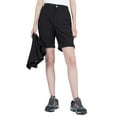 thumbnail image 3 of Hiauspor Womens Convertible Zip Off Hiking Cargo Capris Pants with 6 Pockets Lightweight Quick Dry Black XXL, 3 of 6