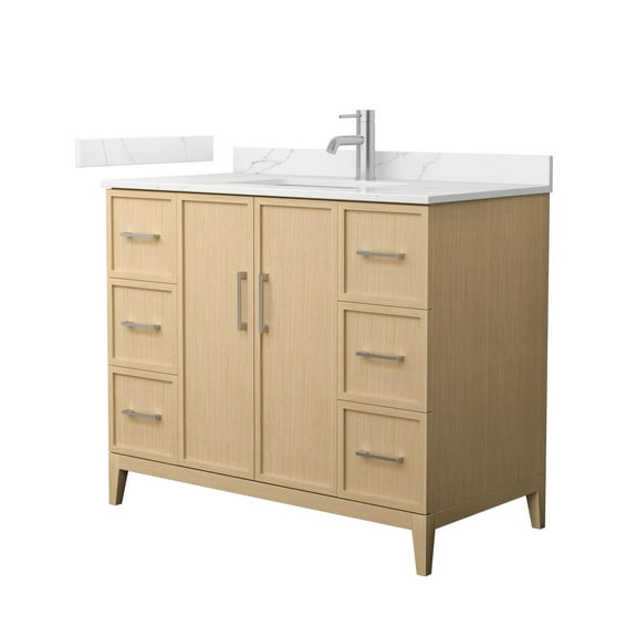 Wyndham Collection Wch717142s-Qtz-Unsmxx Elan 42" Free Standing Single Basin Vanity Set -