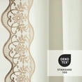 thumbnail image 5 of Lush Decor Scallop Edge Lace Border Window Curtain Panel, Single, 52" W x 84" L, Off White & Neutral - Lace Curtains - Scallop Lace Trim- Vintage Curtains For Bedroom, Living or Dining Room, 5 of 8