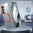 thumbnail image 2 of ELEHOLD Case for Samsung Galaxy Z Fold 4, Magnetic Clear Case Built in Screen Protector,Orange, 2 of 11