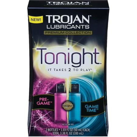 TROJAN Premium Collection Tonight Lubricants, 1.69 oz, 2 Each