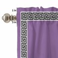 thumbnail image 4 of Purple Curtain Valances Set Greek Chinese Style Border Geometric Kitchen Curtains 24&nbsp;inch Length Rod Pocket Valance and Tiers 3 Piece Set Small Bedroom Bathroom Laundry Decor, 4 of 9