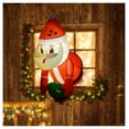 thumbnail image 2 of Inflatable Santa Claus Outdoor Decoration w/ LED Lights - 3ft Hanging Christmas Inflatable for Yard, Garden, Holiday Party - Includes Blower & Suction Cups, 2 of 9