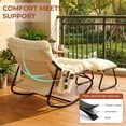 thumbnail image 6 of TLSUNNY Papasan Rocking Chair with Ottoman, Oversized Papasan Chair with Padded Cushion, Indoor & Outdoor Rocker Chair for Living Room, Patio, Garden, 6 of 11