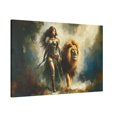 thumbnail image 2 of AMAZON WARRIOR & LION - Matte Canvas, Wall Decor Wall Art Home Decor, 2 of 4