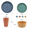 thumbnail image 4 of Logianis Wheat Straw Dinnerware Sets Unbreakable Reusable Microwave Plates and Bowls Sets 16 Piece, 4 of 8
