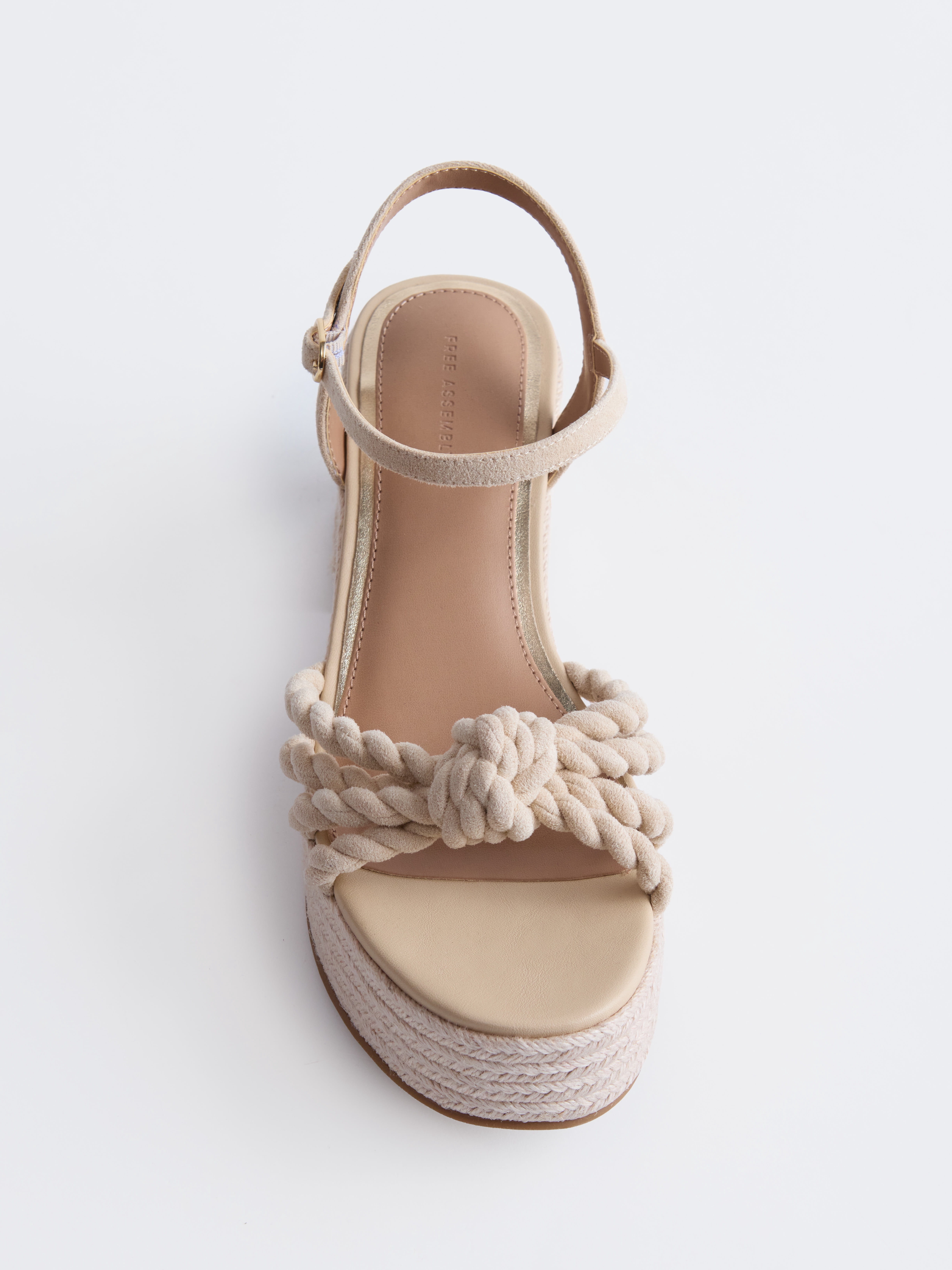 Free Assembly Women's Espadrille Block Heel Platform Sandals
