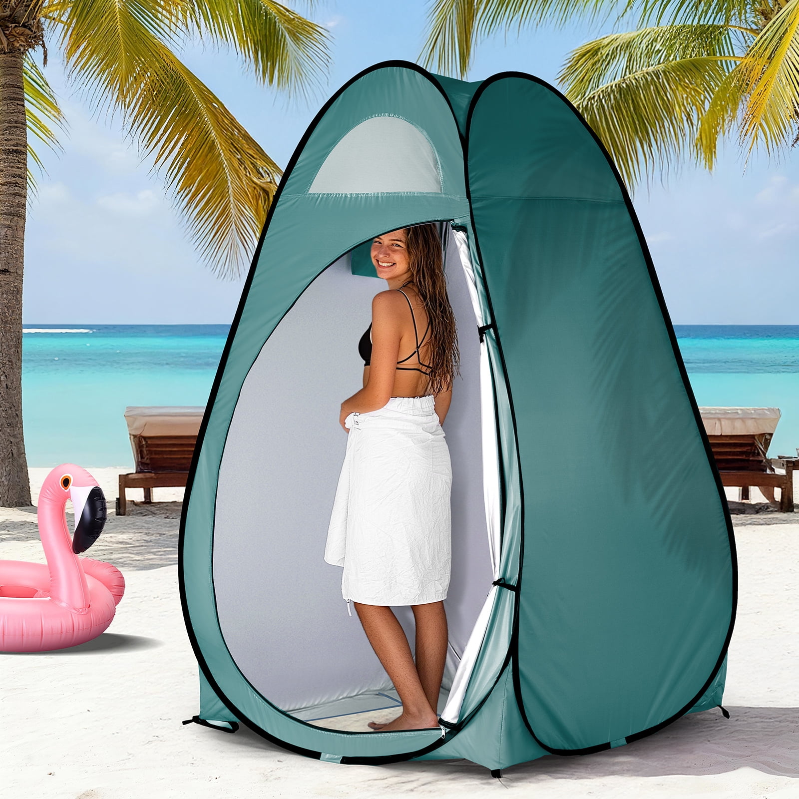 Ktaxon Changing Tent Portable Pop up Tent Camping Beach Toilet Shower Room Outdoor Bag Green