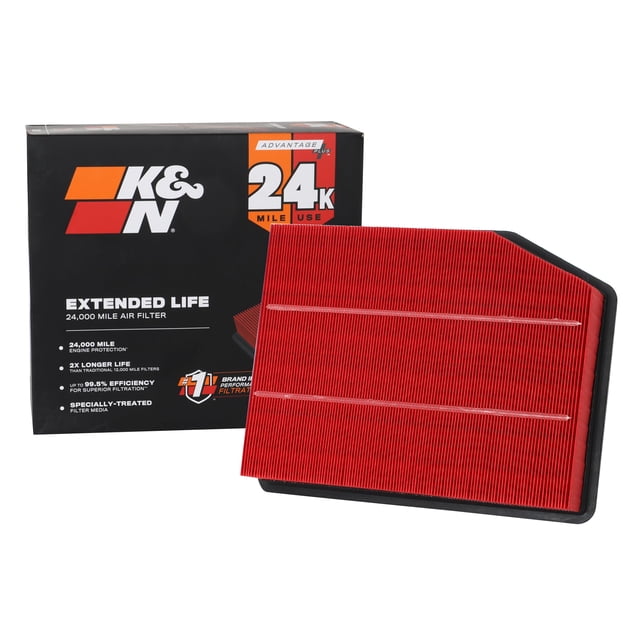 Filtro de aire de motor K&N de larga duración, 24,000 millas, KNX-5083