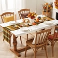 thumbnail image 3 of Orange Yellow Green Gingham Table Runner - 70 Inch Long Autumn Rustic Plaid Cotton and Linen Blended Dress Scarves Farmhouse Table Runner for Kitchen Dining, Coffee Table, 13" x 70", 3 of 8