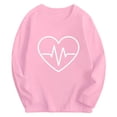 thumbnail image 1 of Boys Tshirts Kids Electrocardiogram Heart Pattern Long Sleeve Basic T Shirt Pink 15 Over, 1 of 2