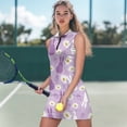 thumbnail image 4 of Uorisanigo Rabbit Tennis Dresses for Women Size XL Casual Fashionable Sleeveless Tennis Dress with Shorts and Pockets Quarter Zip Daisy Athletic Workout Dress, 4 of 7