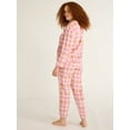 thumbnail image 2 of Joyspun Women’s and Women’s Plus Crew Neck Plush Pajama Set, Sizes XS-3XL, 2 of 5