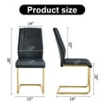 thumbnail image 2 of Noble House Modern style black PU dining chairs (6 per box) PU leather backrest, 2 of 10