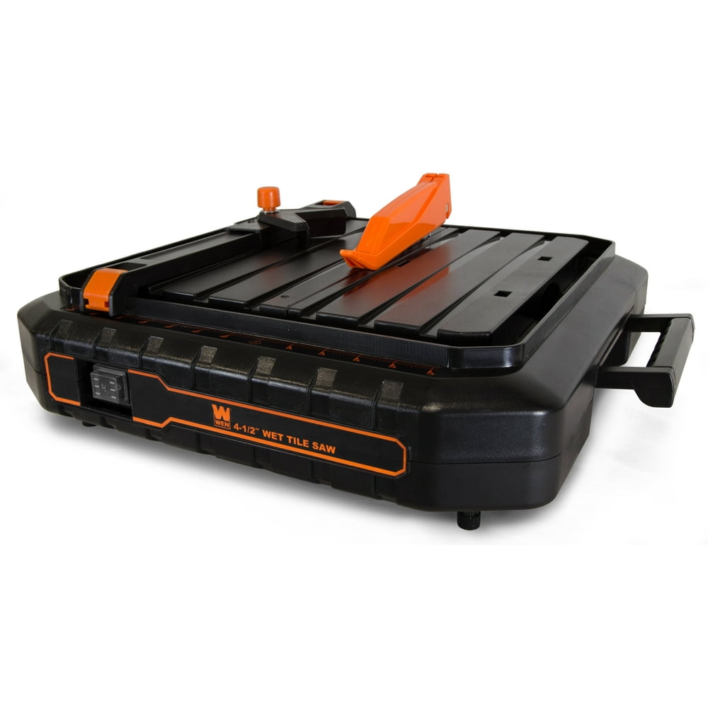 WEN 4.1Amp 4.5Inch Portable Wet Tile Saw with Fence and Miter Gauge