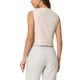 thumbnail image 3 of CHALCO INSPIRADOR Chaleco de Lino para Mujeres Sin Mangas con Cierre de Botones y Escote en V para Trabajo Formal M Beige, 3 of 6