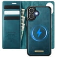thumbnail image 2 of CaseMe Wallet Case for iPhone 17 Compatible with Magsafe, 2-in-1 PU Leather【RFID Blocking】Flip Card Holder Stand Shockproof Magnetic Detachable Cover for iPhone 17 6.3",Blue,For iPhone 17, 2 of 10