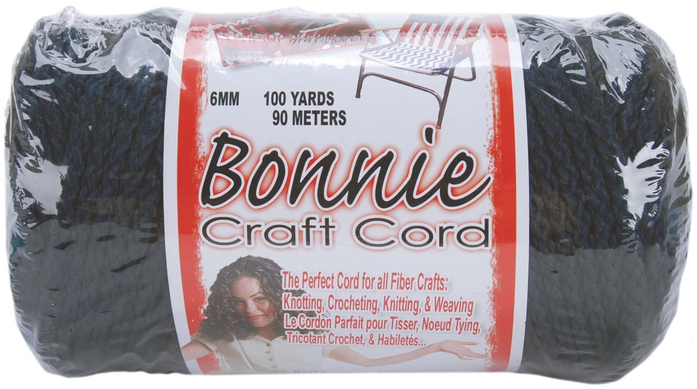 Bonnie Macrame Craft Cord 6mmx100yd-Smoke Gray