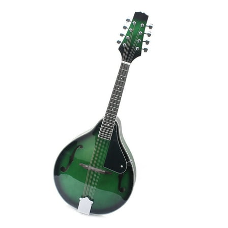 MLINS Green 8-String Basswood Mandolin with Adjustable Bridge and Fingerboard for Music Playing