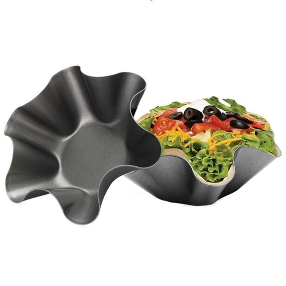 Tortilla Pan Set - 2Pcs/4Pcs/6Pcs Non-Stick Carbon Steel Taco Salad Bowl Makers Tortilla Shell Pans, 6.5x 2.95x 2.36inch