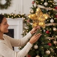 thumbnail image 5 of Orangide Christmas Lighted Tree Topper Star Tinsel Pentagram Glowing Decor for Xmas Holiday Indoor Home Party, 5 of 6