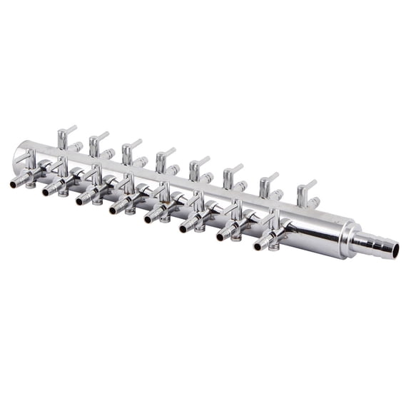 Unique Bargains Aquarium 16 Way Inline Manifold Air Flow Pump Tubing Splitter Control Valve Silver Tone