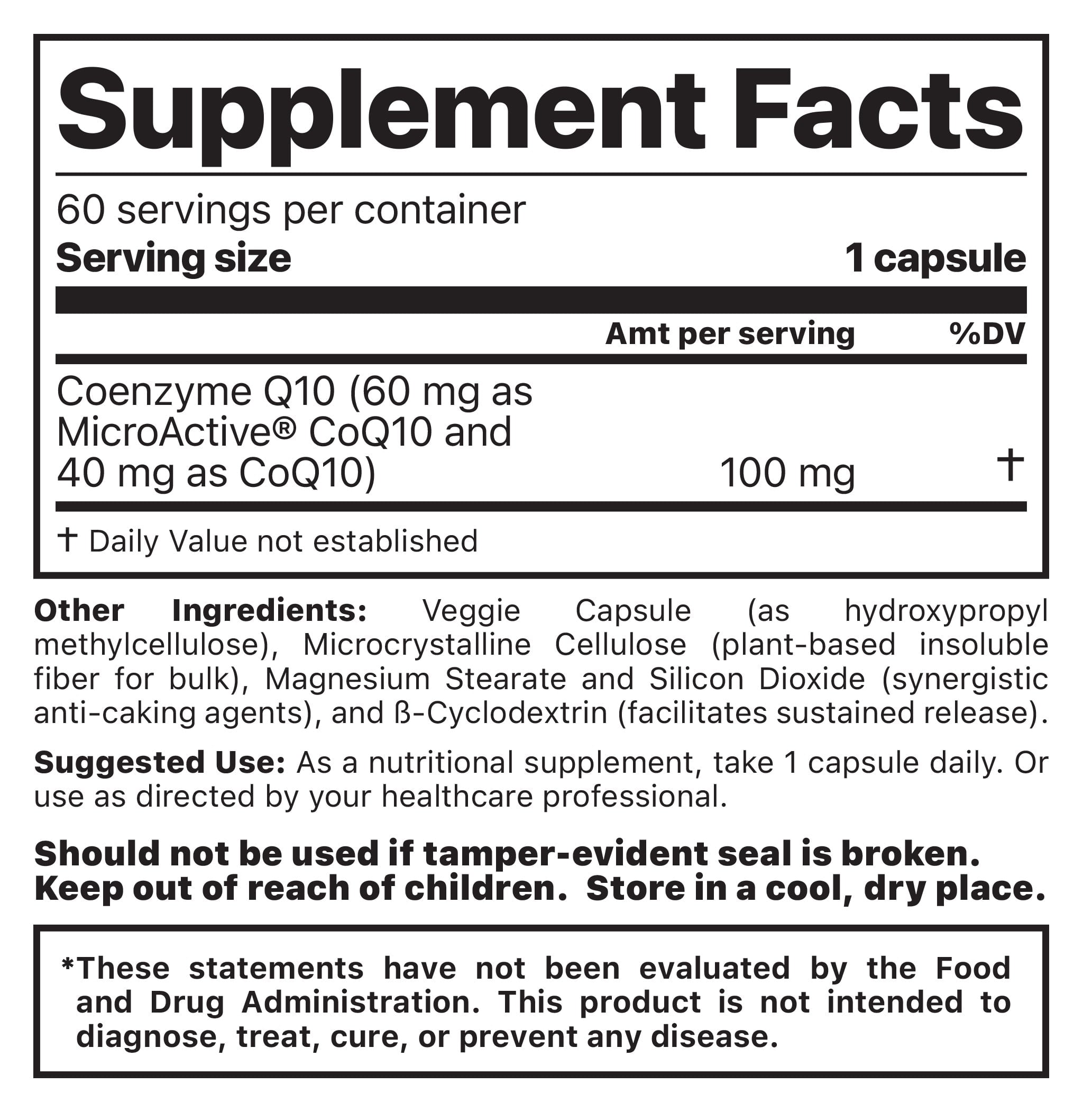 Jigsaw Health CoQ10 w/SRT | Clinically Tested MicroActive CoQ10 Capsules to Promote Heart Health, Brain Function & Energy Production, 60 Count