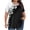 Black, variant on Womens Pleated Graphic Tees Plus Size Clothes Crew Neck Floral Tshirts Casual Trendy Summer Tops Red, 4XL
