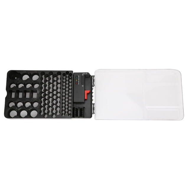 Battery Storage Box, Battery Case, Transparent Design For 8 X C Battery 45 X AA Battery