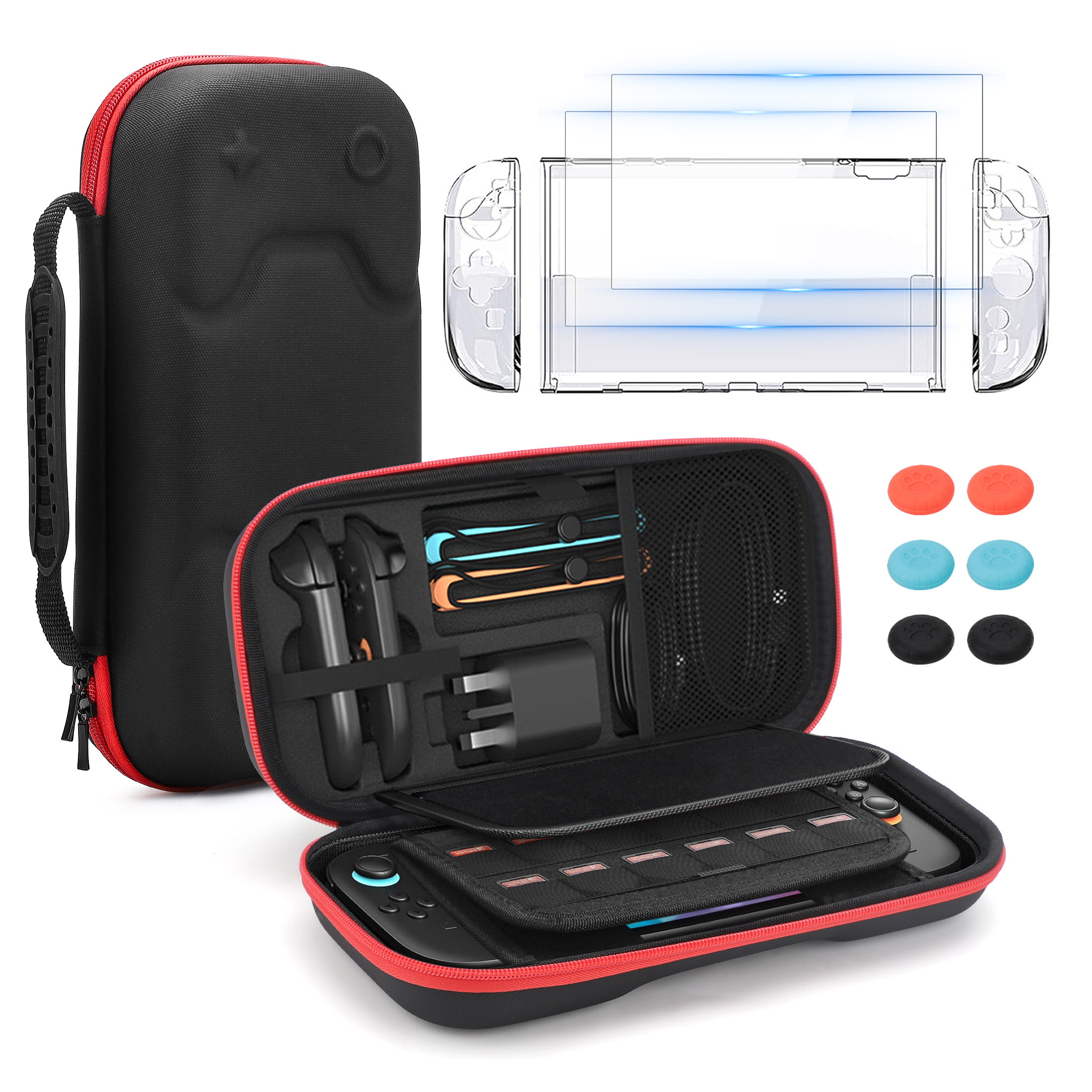 Nintendo Switch Travel Case with Custom Storage Compartments for