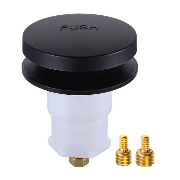 SUPPLYGIANT Tip Toe Bath Drain Kit Replacement, 5/16 or 3/8 Drain Stopper, Matte Black Finish
