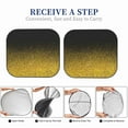 thumbnail image 6 of Daiia Gold Glitter Gradient 2PCS Car Windshield Sun Shade, Foldable Sun Shield for Car Front Window, Auto Sun Blocker Visor Protector Universal for Truck SUV Pickup-Small, 6 of 7