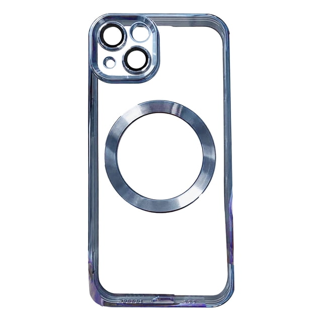 Funda protectora para teléfono, cubierta completa a prueba de golpes con succión magnética galvanizada a la moda para IPhone