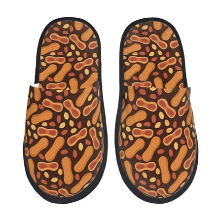 Balery Peanuts2 Slient Indoor Furry Fleece Comfort House Shoes Soft Non-Slip Home Shoes Cotton slippers House Slippers-- Medium
