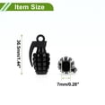 thumbnail image 4 of Unique Bargains 4 Pcs Tire Valve Stem Caps Decorative Grenade Shape Tyre Valve Dust Covers Aluminum Alloy Plastic  Black 36.5mm, 4 of 7