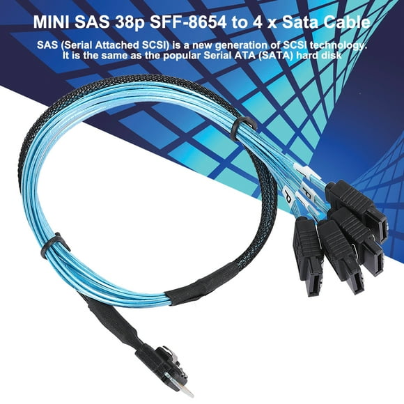 Computer Data Transmission Cable, Computer MINI Cable 12Gbps SCSI Technology Four Channel Serial Technology For Computer