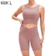 thumbnail image 2 of Top deportivo de invierno de felpa para mujer, para correr, yoga, manga larga, elástico, ajustado, cuello redondo, gris, 12/XXL,:;:;, 2 of 6