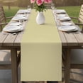 thumbnail image 4 of Yellow Solid Color Table Runner 72 Inches, Aesthetics Contemporary Luxury Bed Runner Dresser Scarves Tabletop for Indoor Outdoor Parties/Ceremony/Banquet, 13" x 72", 4 of 8
