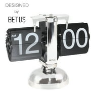 Betus Flip Desk Clock - Mechanical Retro Style -Digital Display Battery Powered - Home & Office Décor
