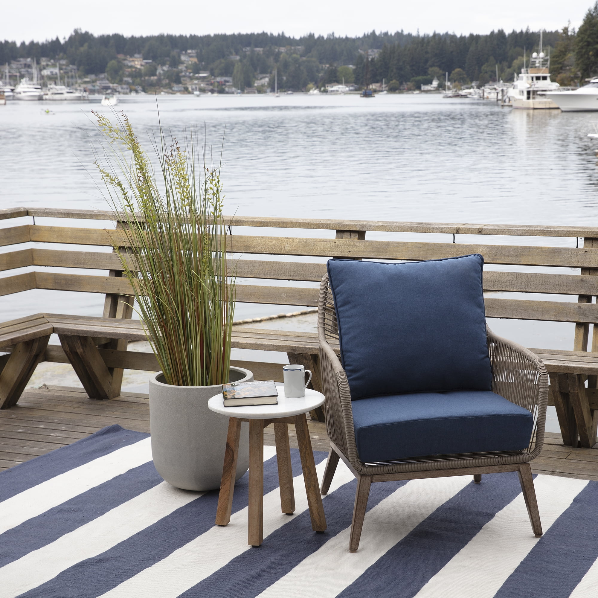 ARDEN Oceantex Outdoor Deep Seating Cushion Set 24 x 24, Ocean Blue