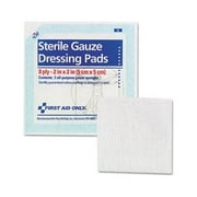 First Aid Only, FAOFAE5000, Sterile Gauze Dressing Pads, 10 / Pack, White