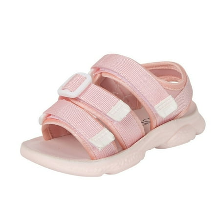 

DancePeanut Kids Strip Beach Sandals Buckle Shoes Boys Girls Soft Sole Sandals Children Summer Hook & Loop Shoes Size 26-36