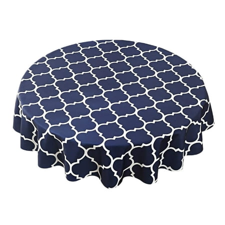 

Plaid Tablecloth Round Tablecloth Round Table Cover Cloth Resistant to Water and Oil Fabric Tablecloth for Household and Outdoor Use 100cm