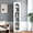 White, variant on Resenkos High Narrow Exhibit Cabinet with Glass Panel, 6-Tier Storing Book Rack, Versatile Arranging Cupboard for Office, Bedroom, Kitchen and Sunroom, White