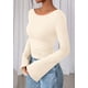 thumbnail image 3 of Camiseta PRETTYGARDEN Otoño 2025 Beige Manga Larga Talle Pequeño, 3 of 9