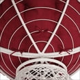 thumbnail image 5 of Bme Papasan Chair with Fabric Cushion, Metal Swivel Base, Rust Petal - White Frame, 5 of 5
