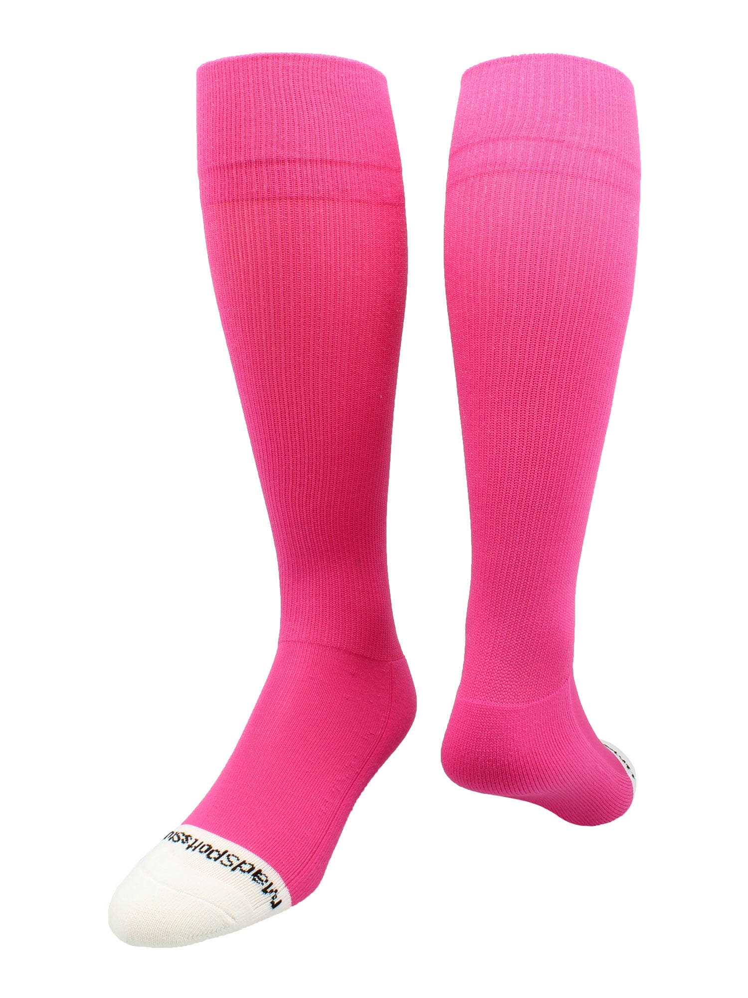 Large, Pink//White Rugby Imports Performance Rugby Socks Hoops