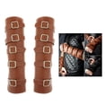 thumbnail image 1 of Juego de 2 protectores de de cuero Gauntlet Medieval bracks hebilla de sujeción Punk bracks guante de cuero para hombre y mujer marrón Macarena Guardia del brazo de tiro con arco, 1 of 8