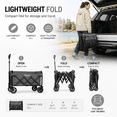thumbnail image 5 of Upgraded Expandable Dual-Layer Utility Wagon with 5" All-Terrain Wide Wheels, Heavy Duty Collapsible Wagon for Camping, Shopping and Gardening, 220lbs Capacity Foldable Garden Cart,, 5 of 8